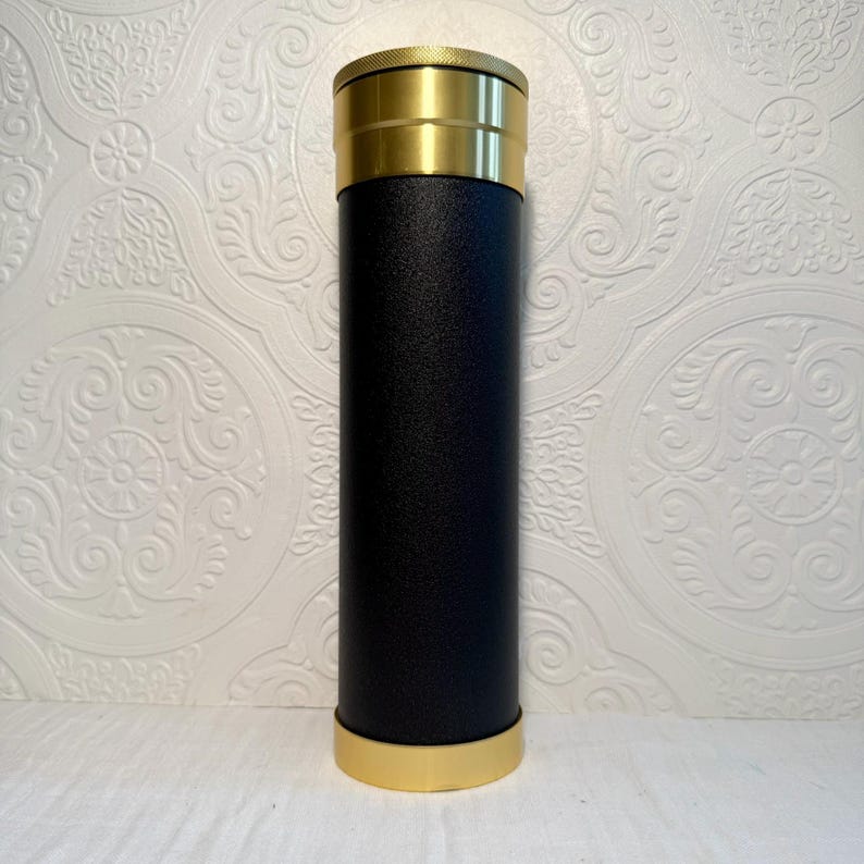 Guinness Tobacco Humidor Black Brass Cigar Case Wood Interior Barware Gift Irish Pub Decor Vintage Style Storage Tube image 7