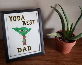 Yoda Best Dad Star Wars Themed Gift Perfect for Fathers During the Holidays, Birthdays, Father's Day and Anything In Between