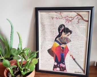 Handmade Anime Geisha Dictionary Art