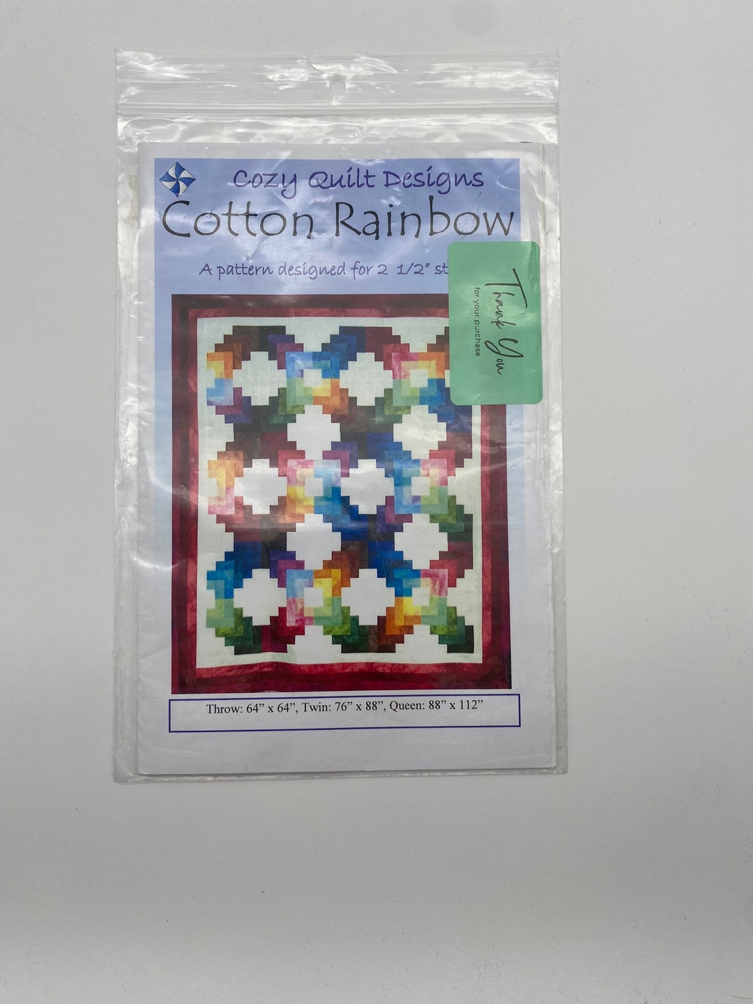 Cotton Rainbow Quilt Pattern Etsy