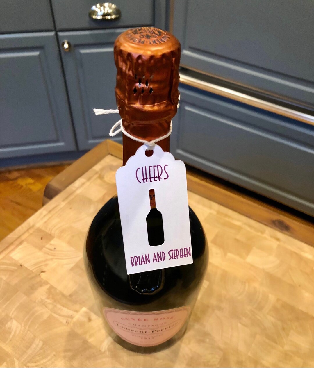 Personalized Wine Gift Tags/set of 10 Tags/wine Bottle Gift Tag/wine