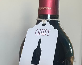 Personalized Wine Gift Tag: Cheers Hostess Tag