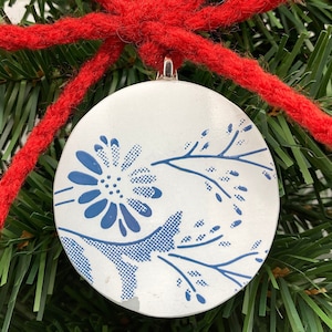 Colonial Mist Pyrex  Christmas Ornament