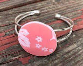 Gooseberry Broken Pyrex Pink Cuff Braclet