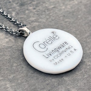 Corelle Livingwear Logo Pendent with Stainless Steel Necklace