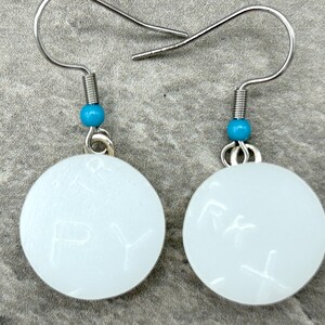 Pyrex Bottom Logo Drop Earrings
