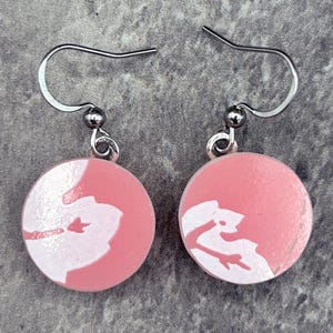 Gooseberry Pink Pyrex Drop Earrings