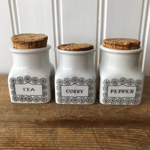 Arabia Maustekuvat Thyme Spice Jar, Vintage