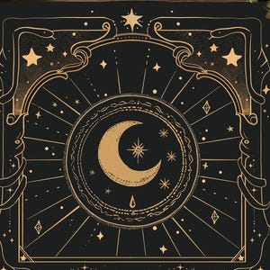 Vintage Inspired Altar Cloth: Retro Tarot Reading Mat - 22&quot; Square