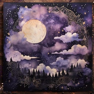 Witchy Tarot Cloth: Moon Altar Spread