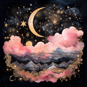 Panno per la stesura dei tarocchi / Panno per la lettura dei tarocchi / Panno per l'altare / Accessori per mazzi di tarocchi / Regali lunari / Stelle lunari / Panno per tarocchi stregonesco