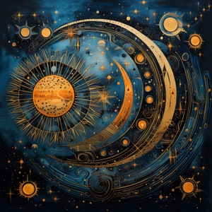 Panno per la stesura dei tarocchi / Panno per la lettura dei tarocchi / Panno per l'altare / Accessori per mazzi di tarocchi / Regali lunari / Stelle lunari / Panno per tarocchi stregonesco / Celestiale