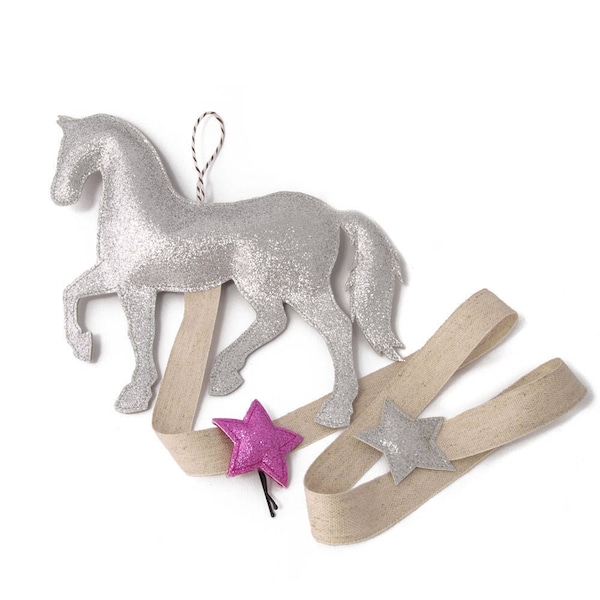 Pony - Horse  Shaped - Hair Clip Holder - Bow Organizer - Equestrian Gift for Girls