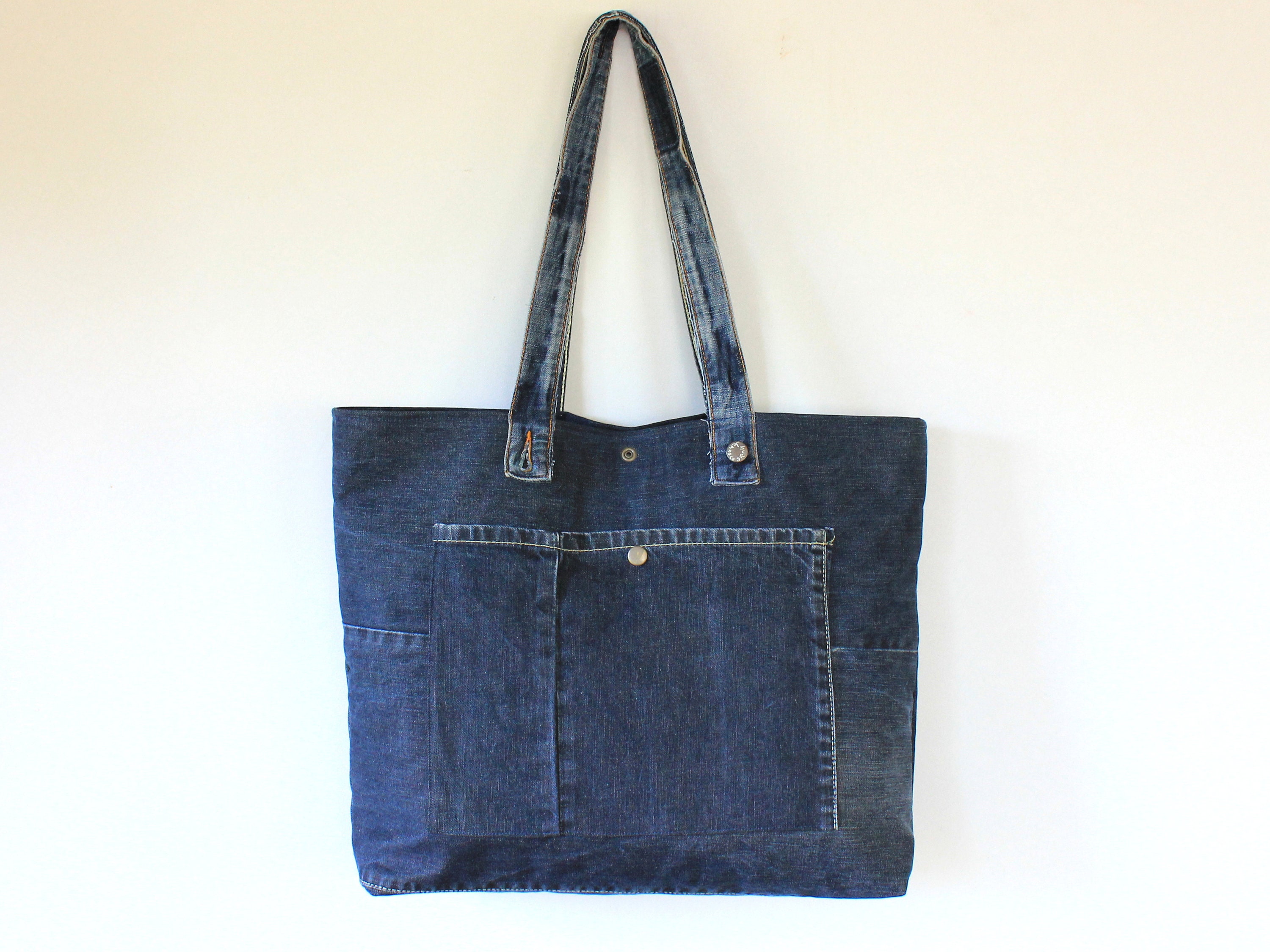 Large Patchwork Denim Bag Beach Weekender Big Shoulder Bag - Etsy UK