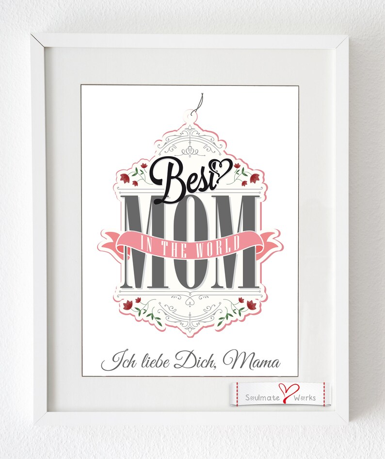 Kunstdruck Best Mom Zum Muttertag tolles Etsy