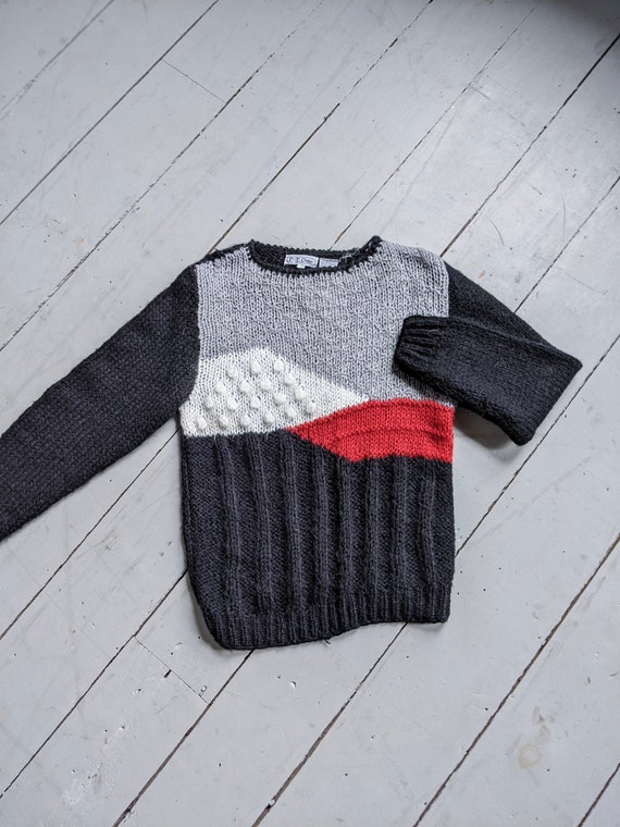 Vintage 1980s abstract knit sweater
