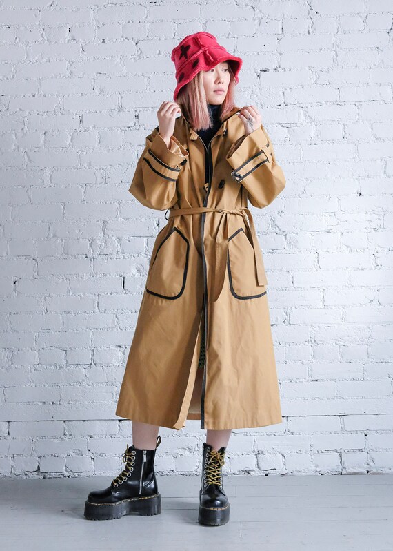 Vintage Trench coat with black piping