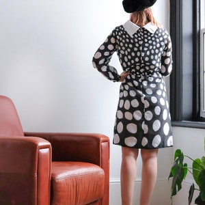 Vintage 1960s mod polka dot dress image 4