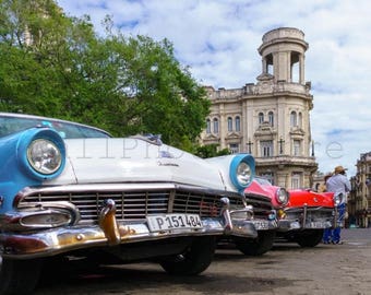 Cuba Photography, Old Cuban Car in Havana, Cuban Art, Car Photography, Cuba Wall Art, Cuba Print Art, Car Art Print, Wall Decor, Blue Car