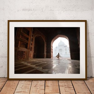 Taj Mahal Print: Woman Dancing, India Fine Art Photography
