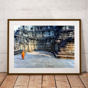 Angkor Wat Cambodia: Buddhist Monk Photo Print | Siem Reap Photography | Travel Wall Art | Cambodia Print Art | Asia Fine Art Print