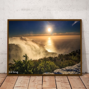Table Mountain Sunset Art Print: Cape Town South Africa Photography