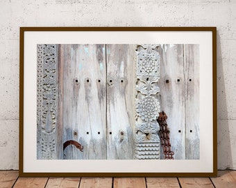 Zanzibar Door Art Print: Old Carved Wood Photography