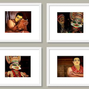 Kathakali Wall Art Set of 4, Fine Art Photography Collection, Large Wall Art Prints, Gift for Her, for Him image 2