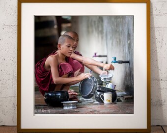 Myanmar Monks Photo: Everyday Life, Buddhism Wall Art