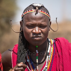 Masai Tribe Man Photo, Africa Photography, Masai Mara, Kenya, African Man, African Art, Fine Art Photography, Vertical Wall Art image 1