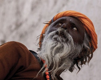 Photo of Indian in a Turban, India Photography Prints, Indian Photos, India Fine Art Photography Print, Old Man in Turban