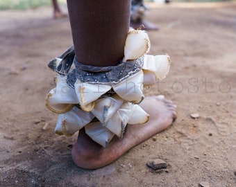 African Dancer Leg with Рattles Photo, African Traditional Dance Images, Dancers Leg Images, Dancer's Foot, African Wall Art, Dancer Poster