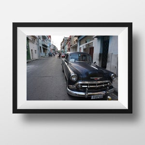 Cuba Photography, Old Black Vintage American Car Taxi, Car Photography, Vintage Car Poster, Cuba Print Art, Cuban Taxi Photo, Cuba Wall Art image 9