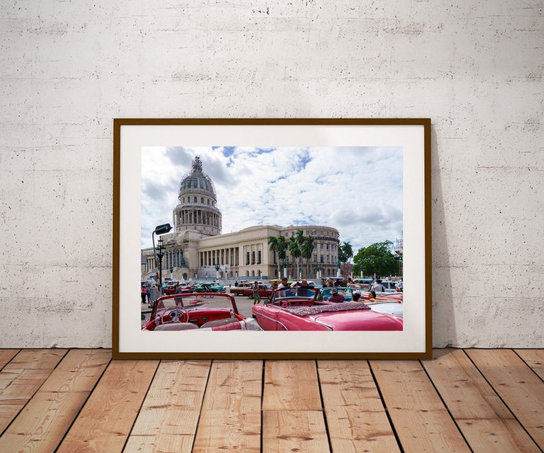 Havana Cuba Photography, Havana Print, Street Photography, Vintage Pink Car Photography, Cuba Car Wall Decor, Cuba Car Print Art, Cuban Art image 6