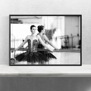 Ballet Black & White Photography, Ballerina in Mirror, Fine Art Photography, Ballet Print Art, Ballet Poster, Ballerina Photo image 8