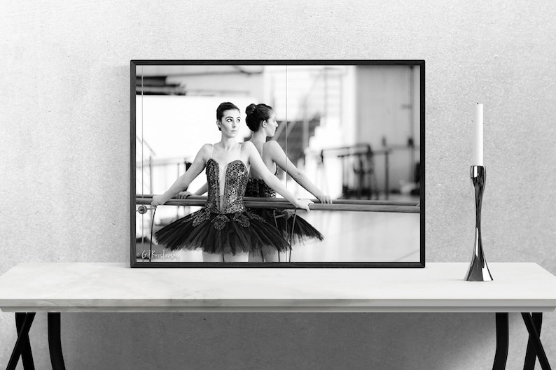 Ballet Black & White Photography, Ballerina in Mirror, Fine Art Photography, Ballet Print Art, Ballet Poster, Ballerina Photo image 8