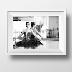 Ballet Black & White Photography, Ballerina in Mirror, Fine Art Photography, Ballet Print Art, Ballet Poster, Ballerina Photo image 6