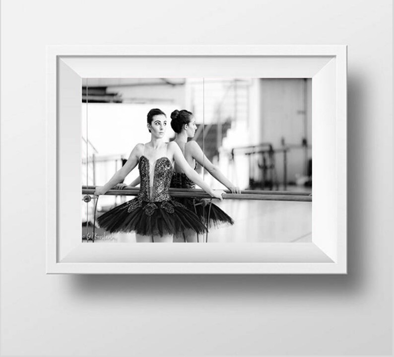 Ballet Black & White Photography, Ballerina in Mirror, Fine Art Photography, Ballet Print Art, Ballet Poster, Ballerina Photo image 6