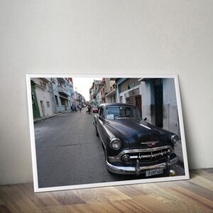 Cuba Photography, Old Black Vintage American Car Taxi, Car Photography, Vintage Car Poster, Cuba Print Art, Cuban Taxi Photo, Cuba Wall Art image 6