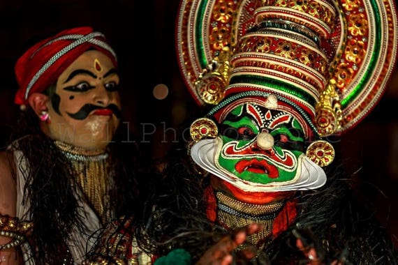 kathakali print art kathakali wall art kathakali dancer etsy etsy