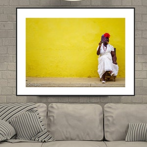 Cuba Photography, Cuban Lady with Cigar, Havana Photography, Cuba Print Art, Cigar Art, Cigar Photography, Cigar Wall Art, Smoker, Cafe shop image 2