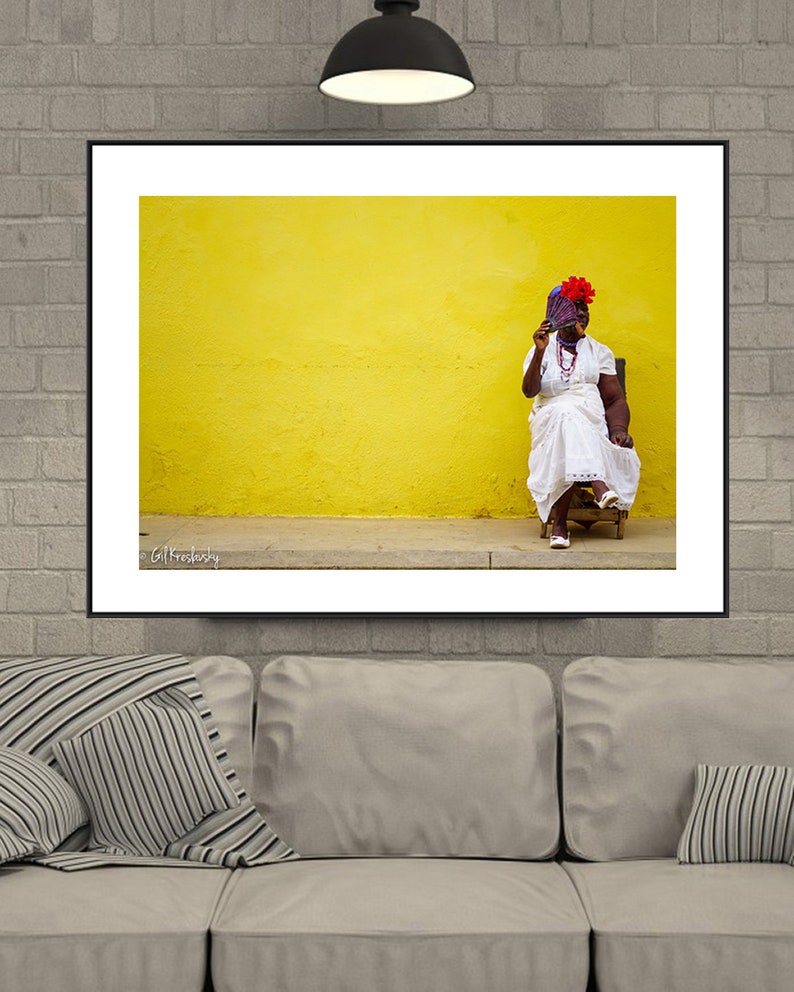 Cuba Photography, Cuban Lady with Cigar, Havana Photography, Cuba Print Art, Cigar Art, Cigar Photography, Cigar Wall Art, Smoker, Cafe shop image 2