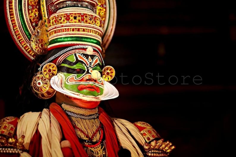 Kathakali Wall Art Set of 4, Fine Art Photography Collection, Large Wall Art Prints, Gift for Her, for Him image 5