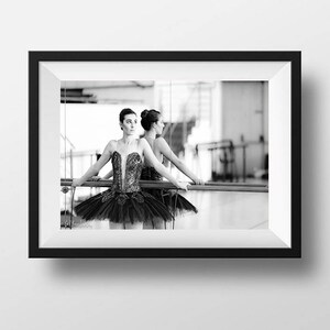 Ballet Black & White Photography, Ballerina in Mirror, Fine Art Photography, Ballet Print Art, Ballet Poster, Ballerina Photo image 5