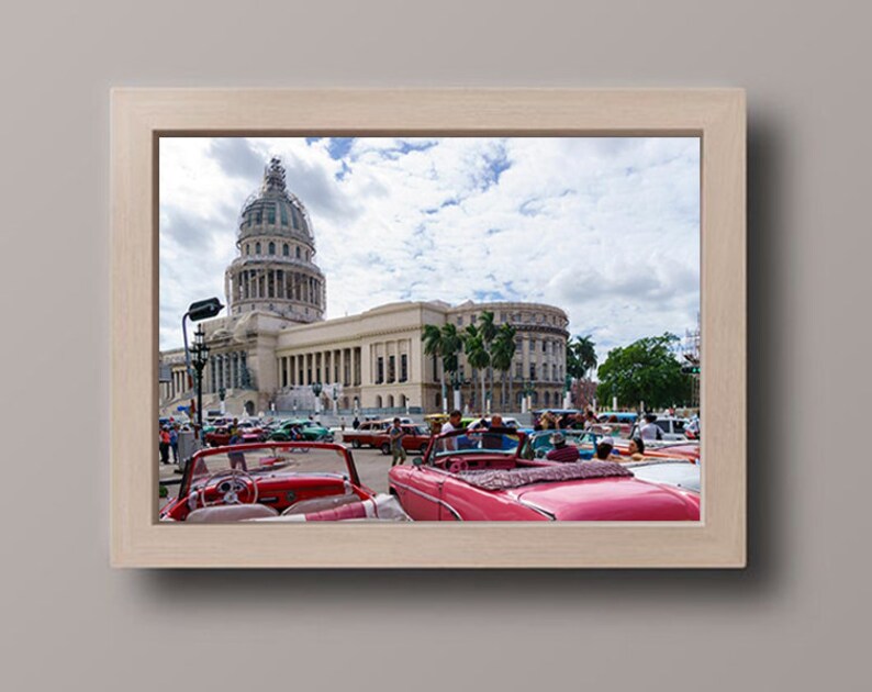 Havana Cuba Photography, Havana Print, Street Photography, Vintage Pink Car Photography, Cuba Car Wall Decor, Cuba Car Print Art, Cuban Art image 4