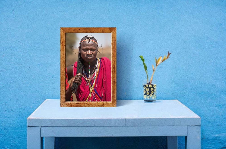 Masai Tribe Man Photo, Africa Photography, Masai Mara, Kenya, African Man, African Art, Fine Art Photography, Vertical Wall Art image 10