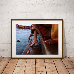 Colorful Photo of Indian Woman Feet, Varanasi Street Photography, Indian Wall Art, Woman Feet Photo, Images of Woman Foot, Female Feet Decor image 2