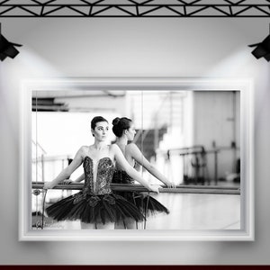 Ballet Black & White Photography, Ballerina in Mirror, Fine Art Photography, Ballet Print Art, Ballet Poster, Ballerina Photo image 9