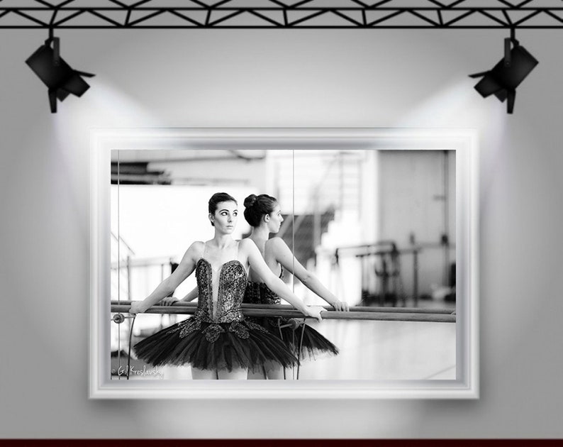 Ballet Black & White Photography, Ballerina in Mirror, Fine Art Photography, Ballet Print Art, Ballet Poster, Ballerina Photo image 9