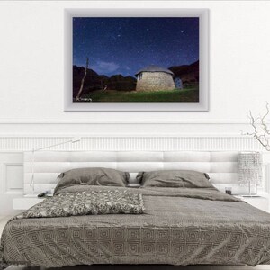 Lesotho Photography, Traditional African Hut, Lesotho Rondavel, Night Sky, South African Photography, Lesotho Prints, African Wall Art Print image 7